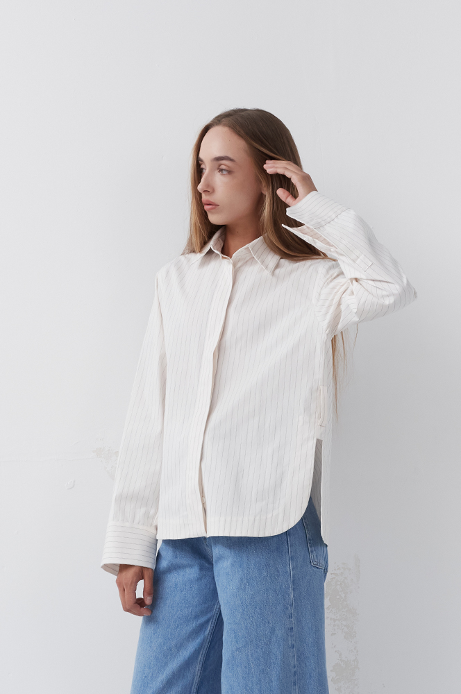 Сорочка в смужку кремовий (Р 140)